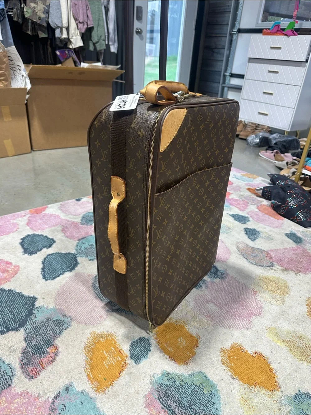 Louis Vuitton Brown Monogram Rolling Carry-On- Pegase 55 with COA